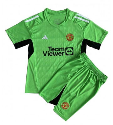 Maillot de foot Manchester United Gardien de but Domicile enfant 2023-24 Manches Courte (+ pantalon court)